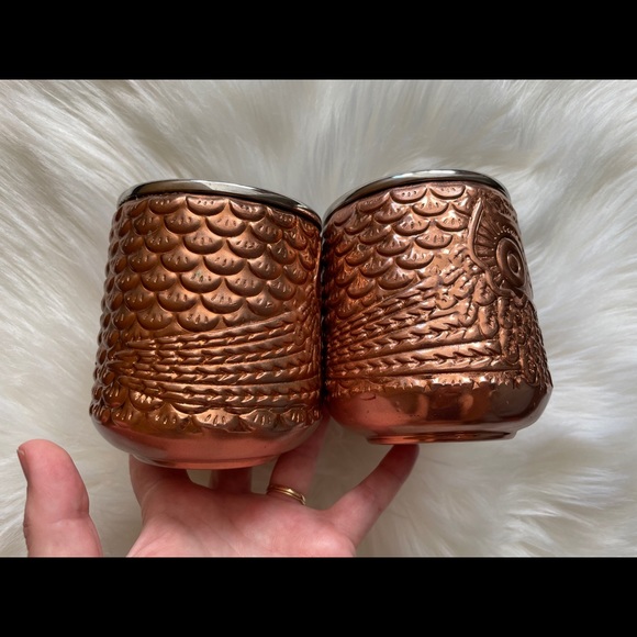 Godinger Kitchen Godinger Owl Stainless Steel Copper Mugs Moscow